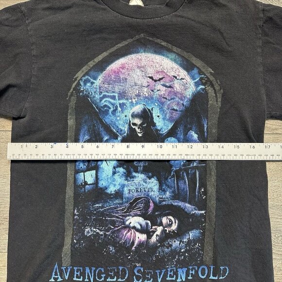 Avenged Sevenfold Nightmare T-Shirt Mens Small Metal Band Double Sided Grave - Picture 4 of 5